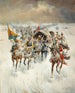 Procession cosaque dans un paysage hivernal - Adolf Baumgartner-Stoiloff — artwork view