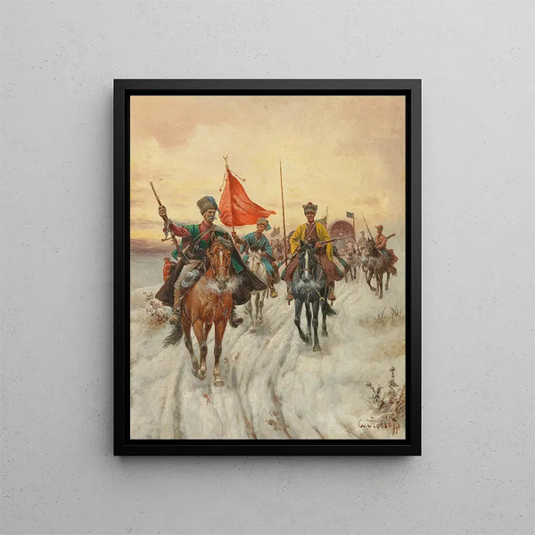 L'Escorte - Adolf Baumgartner-Stoiloff — framed artwork on a wall