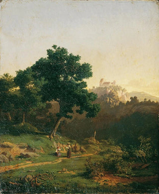 Landscape painting with castle - Adolf Christian Baumann — artwork view