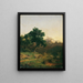 Landscape painting with castle - Adolf Christian Baumann — framed artwork on a wall
