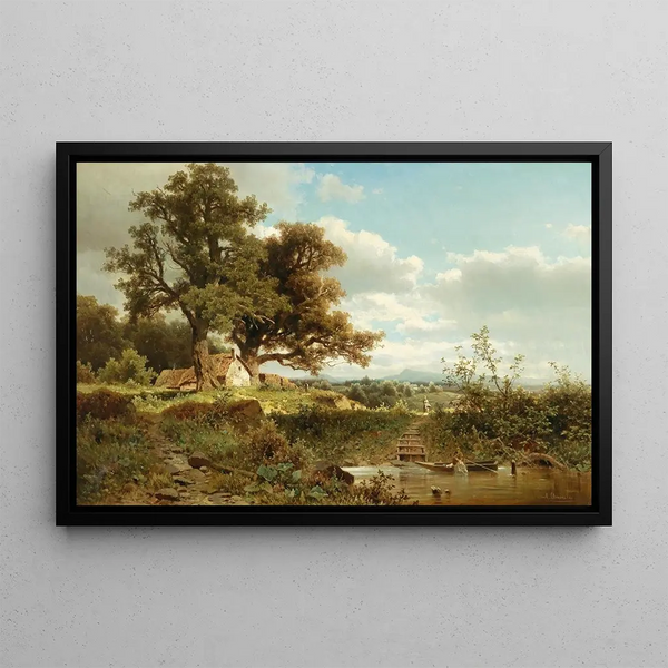 Motif near Dachau - Adolf Chwala — framed artwork on a wall