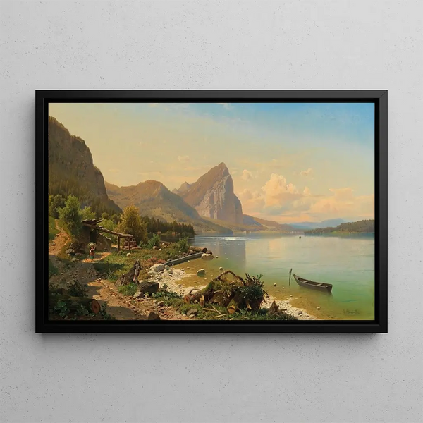 Partie au Mondsee - Adolf Chwala — framed artwork on a wall