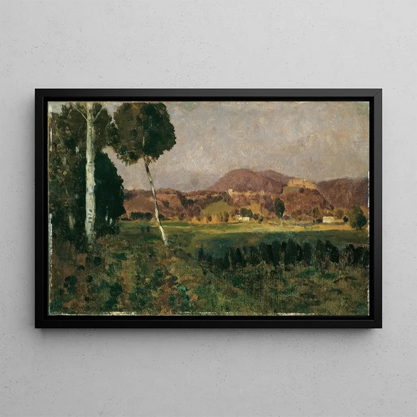 Château de Hohensalzburg avec Gaisberg - Adolf Ditscheiner — framed artwork on a wall