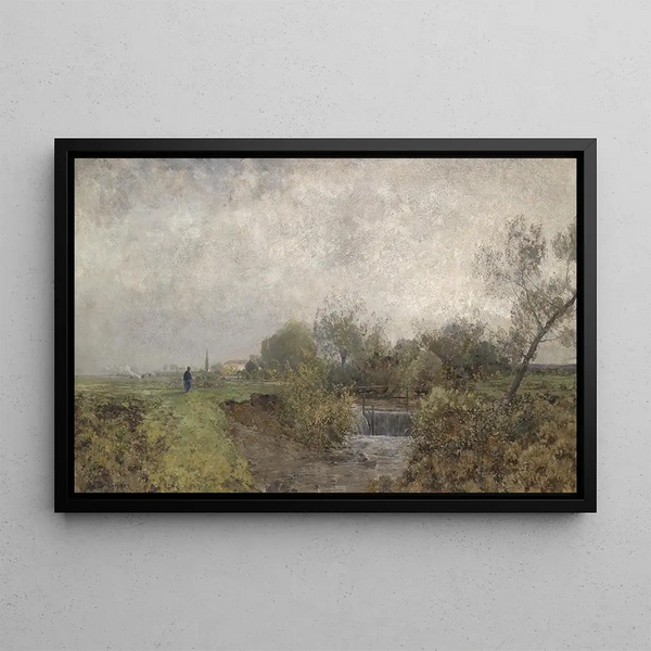 Landscape painting - Adolf Ditscheiner — framed artwork on a wall