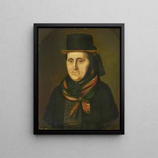 Portrait of Agatha Duffner née Dorer 1766-1842 - Adolf Duffner — framed artwork on a wall