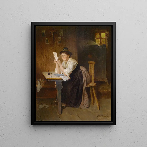 The Successful Letter - Adolf Eberle — framed artwork on a wall