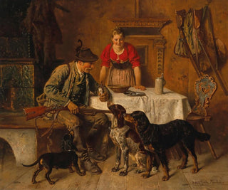En route pour la chasse - Adolf Eberle — artwork view