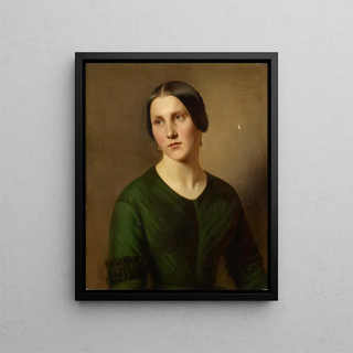 Portrait of a Woman - Adolf Follenweider — framed artwork on a wall