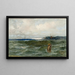 Marine landscape painting - Adolf Fredrik Nordling — framed artwork on a wall