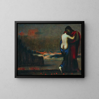 The Departure of Proserpina - Adolf Frey-Moock — framed artwork on a wall