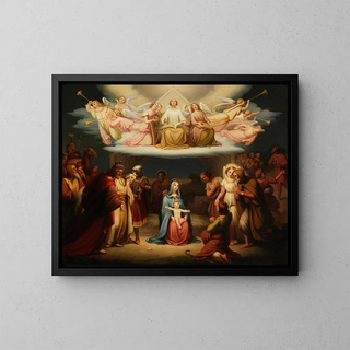 Adoration - Adolf Gottlob Zimmermann — framed artwork on a wall