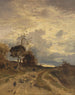 Autumn Evening Landscape with a Herd of Sheep Returning - Adolf Heinrich Lier — artwork view