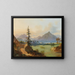 Lake in a Mountain Landscape - Adolf Heinrich Lier — framed artwork on a wall