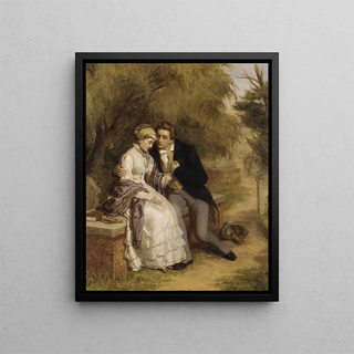 Portrait of the court actress Lili Marberg - Adolf Heller — framed artwork on a wall