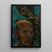 Self-portrait with Death - Adolf Hildenbrand — framed artwork on a wall