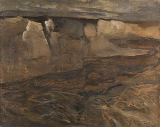 Landscape of Dachau with White Rock - Adolf Hölzel — artwork view