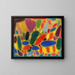 Composition colorée avec des formes rondes et ovales - Adolf Hölzel — framed artwork on a wall