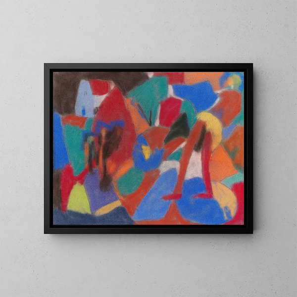 Figure dans un paysage - Adolf Hölzel — framed artwork on a wall