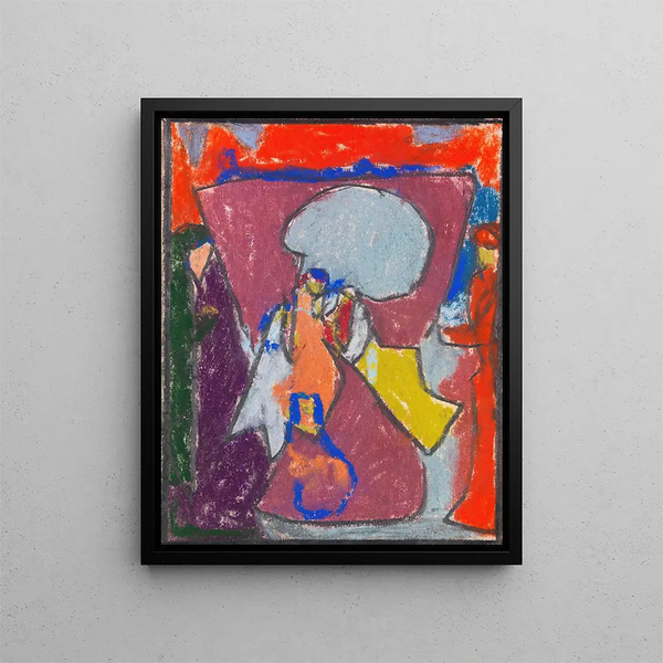 Group of Characters - Adolf Hölzel — framed artwork on a wall