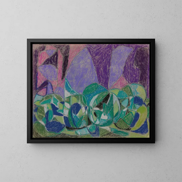 Large Composition Painting - Adolf Hölzel — framed artwork on a wall