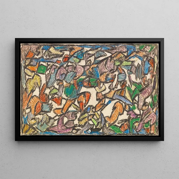 Jungle lumineuse - Adolf Hölzel — framed artwork on a wall