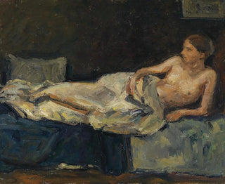 Nude reclining painting - Adolf Hölzel — artwork view