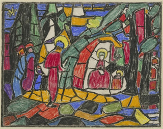 The Nativity - Adolf Hölzel — artwork view
