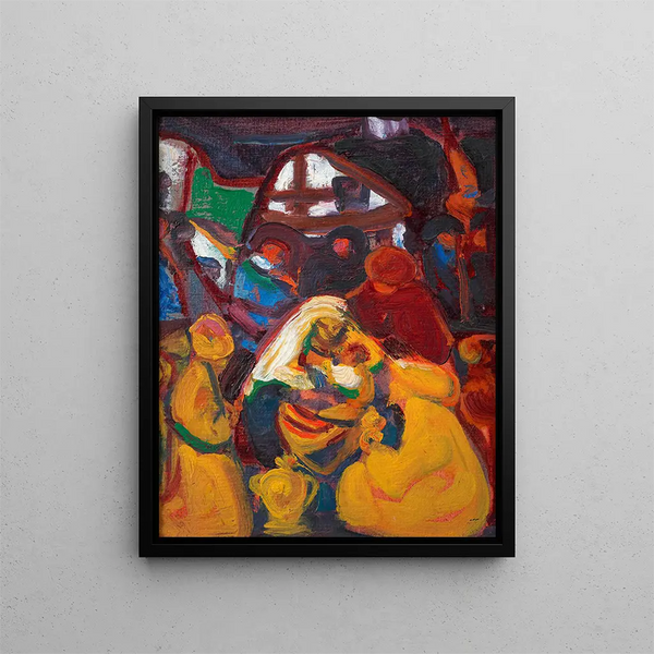 Les trois rois - Adolf Hölzel — framed artwork on a wall