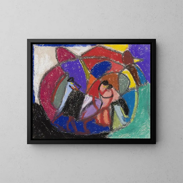 Untitled Painting - Adolf Hölzel — framed artwork on a wall