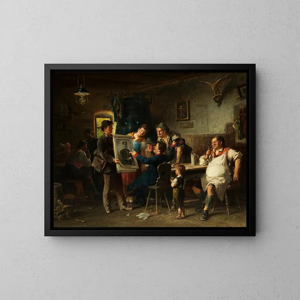 In the Inn - Adolf Humborg — framed artwork on a wall