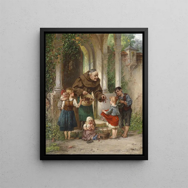 Cherry Painting for Children - Adolf Humborg — framed artwork on a wall