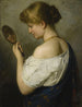 Portrait of a Young Girl with Mirror - Adolf Joseph Grass — artwork view