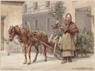 Vendeuse de sapins de Noël - Adolf Yosifovich Charlemagne — artwork view