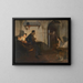 Rural Interior Scene Painting - Adolf Karpellus — framed artwork on a wall