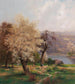a lakeside landscape in spring - Adolf Kaufmann — artwork view