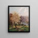a lakeside landscape in spring - Adolf Kaufmann — framed artwork on a wall