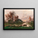 Landscape on the Pond - Adolf Kaufmann — framed artwork on a wall