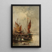 Reproduction of the painting Scene animated in the port - Adolf Kaufmann