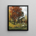 A mill in an autumn forest - Adolf Kaufmann — framed artwork on a wall