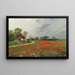 a poppy field with daisies - Adolf Kaufmann — framed artwork on a wall
