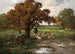 a Shepherdess with a flock of sheep - Adolf Kaufmann — artwork view