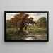 a Shepherdess with a flock of sheep - Adolf Kaufmann — framed artwork on a wall