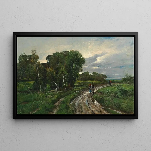 After the Rain - Adolf Kaufmann — framed artwork on a wall