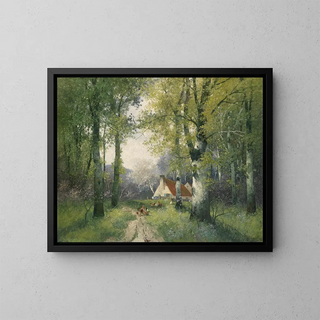 Spring Painting - Adolf Kaufmann — framed artwork on a wall