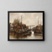 in the port - Adolf Kaufmann — framed artwork on a wall