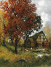 Moulin dans la forêt d'automne - Adolf Kaufmann — artwork view