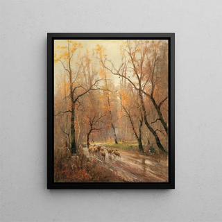 Adolf Kaufmann - Shepherdess Returning Home.webp