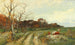 Summer landscape painting with grazing cows - Adolf Kaufmann — artwork view