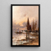 Sunset on the Greek Coast - Adolf Kaufmann — framed artwork on a wall