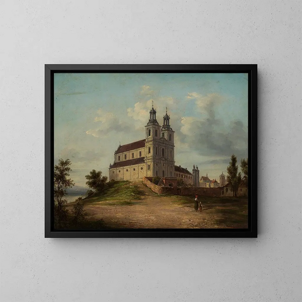 Church and Pauline Monastery in Skaka Kraków - Adolf Kozarski — framed artwork on a wall